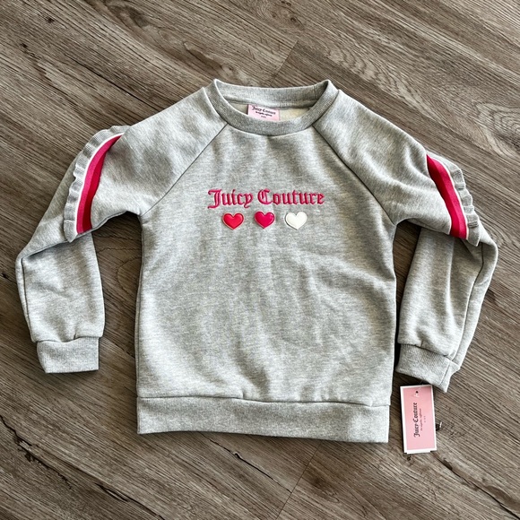 Little girls Juicy Couture Sweatshirt Size 7 - Picture 1 of 4